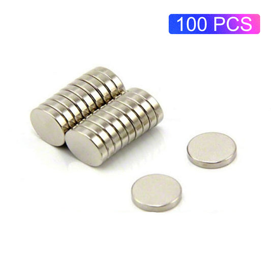 100Pcs / Set 10x2mm Small Round Fridge Magnets Multi-Use NdFeB N25 Magnets Set for Fridge, Whiteboard, Billboard