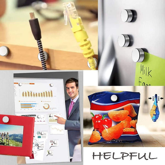 100Pcs / Set 10x2mm Small Round Fridge Magnets Multi-Use NdFeB N25 Magnets Set for Fridge, Whiteboard, Billboard
