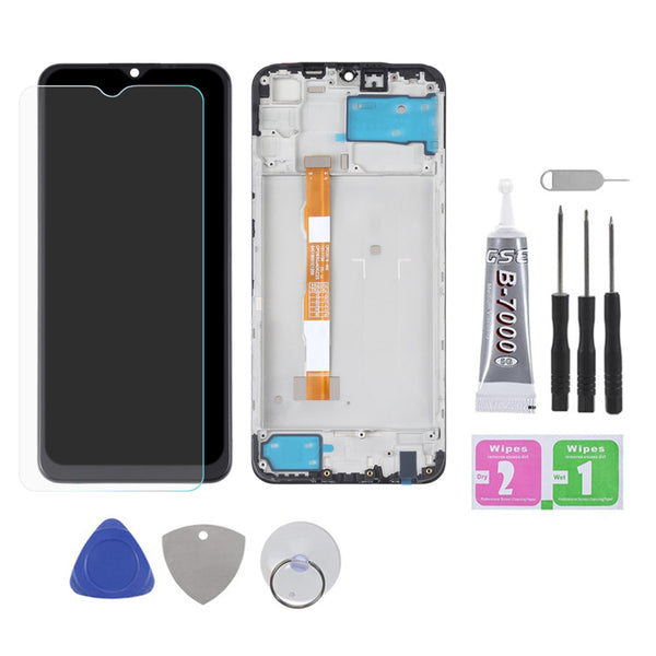 IPARTS EXPERT for vivo Y20s / Y20 / Y20i / Y12s / Y12s 2021 Grade B LCD Screen and Digitizer Assembly + Frame Part (without Logo) + Repair Tool Set + Tempered Glass Film