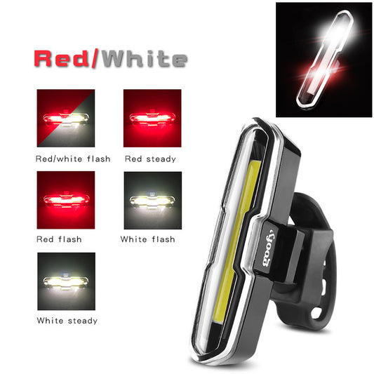 Bike Tail Light COB Highly Bright Rear Cycling Light USB Chargeable