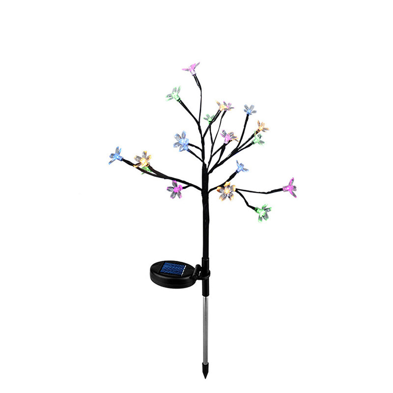 2Pcs Solar Cherry Flower 20-LED Light Outdoor Garden Yard Lawn Landscape Lamp