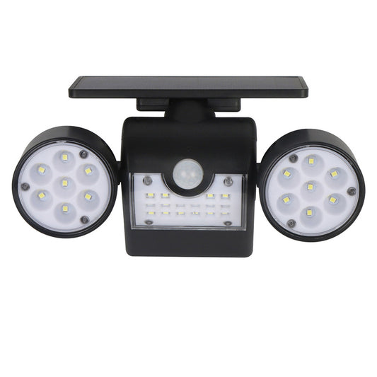 30-LED Solar Light Dual Head Solar Lamp PIR Motion Sensor Spotlight Waterproof Wall Outdoor Lights