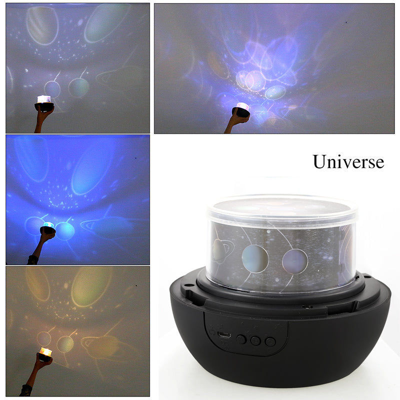 LED Night Light Colorful Starry Sky Planet Magic Star Moon Projector Universe LED Lamp Rotate Baby Nursery Light