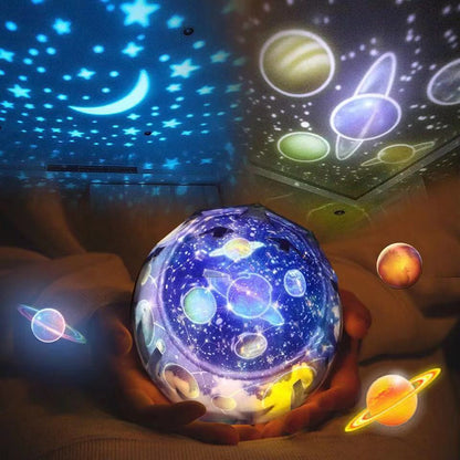 LED Night Light Colorful Starry Sky Planet Magic Star Moon Projector Universe LED Lamp Rotate Baby Nursery Light