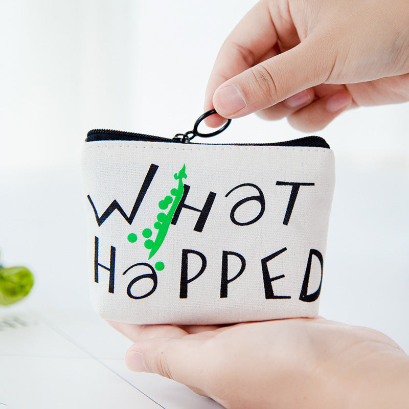 Durable Canvas Wallet Coin Purse Pattern Printing Mini Wallet