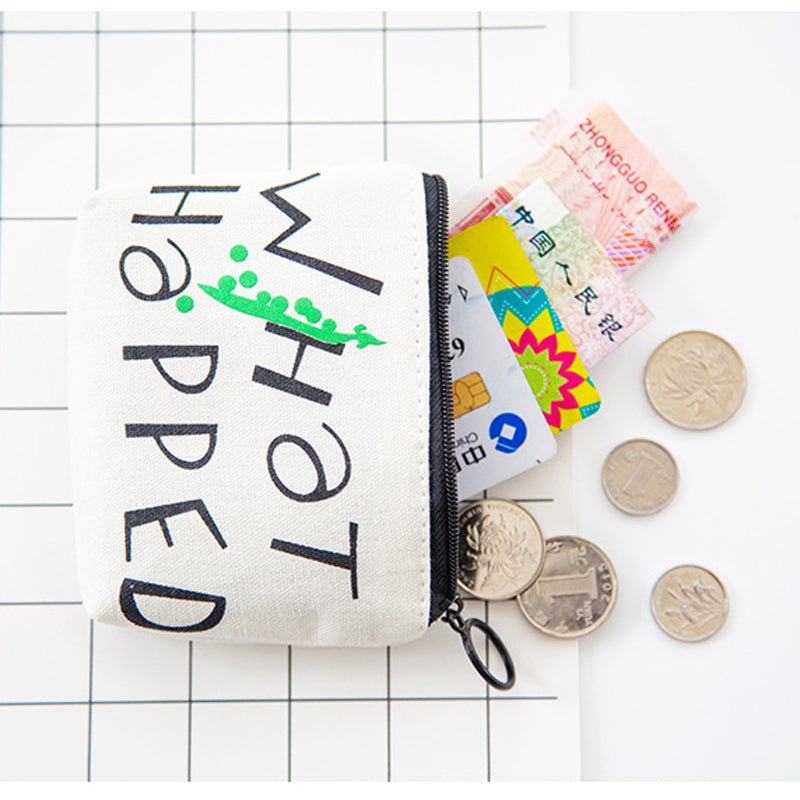 Durable Canvas Wallet Coin Purse Pattern Printing Mini Wallet