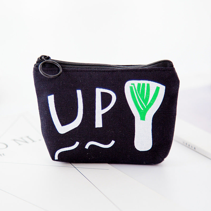Durable Canvas Wallet Coin Purse Pattern Printing Mini Wallet