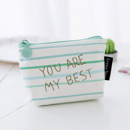 Durable Canvas Wallet Pattern Printing Mini Wallet Coin Purse