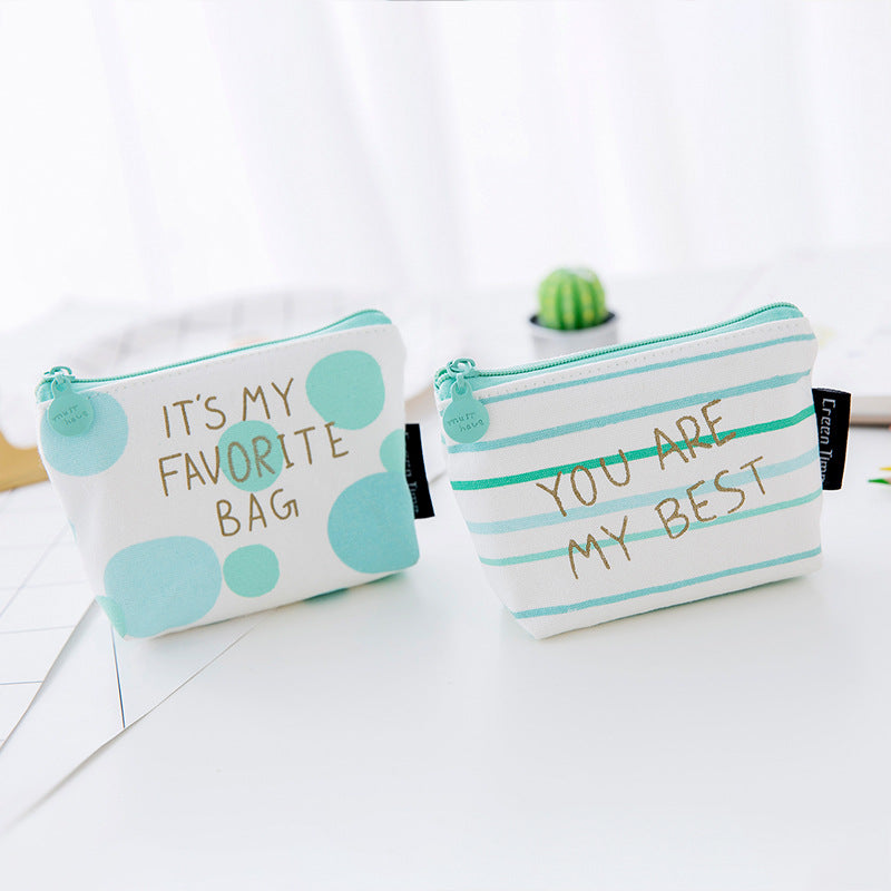 Durable Canvas Wallet Pattern Printing Mini Wallet Coin Purse