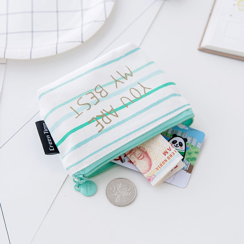 Durable Canvas Wallet Pattern Printing Mini Wallet Coin Purse