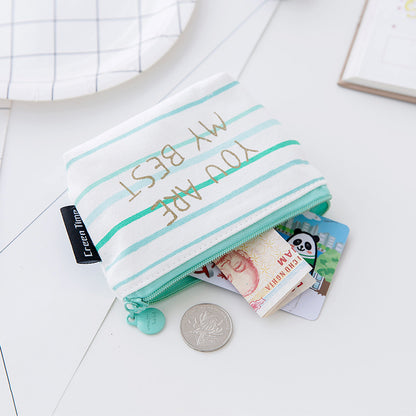 Durable Canvas Wallet Pattern Printing Mini Wallet Coin Purse