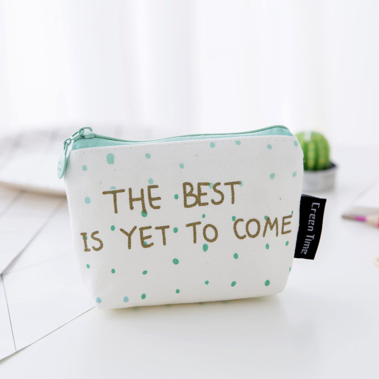 Durable Canvas Wallet Pattern Printing Mini Wallet Coin Purse