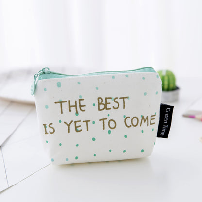 Durable Canvas Wallet Pattern Printing Mini Wallet Coin Purse