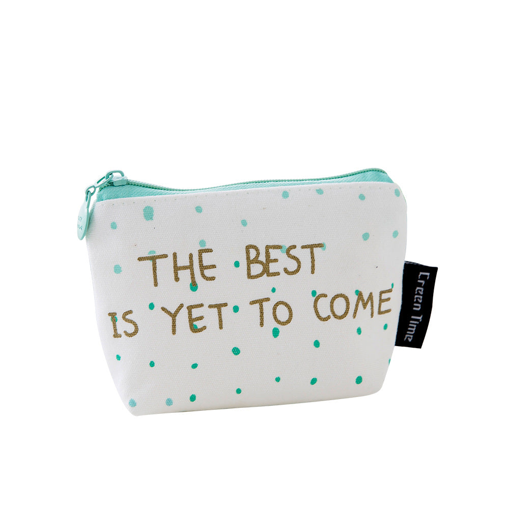 Durable Canvas Wallet Pattern Printing Mini Wallet Coin Purse