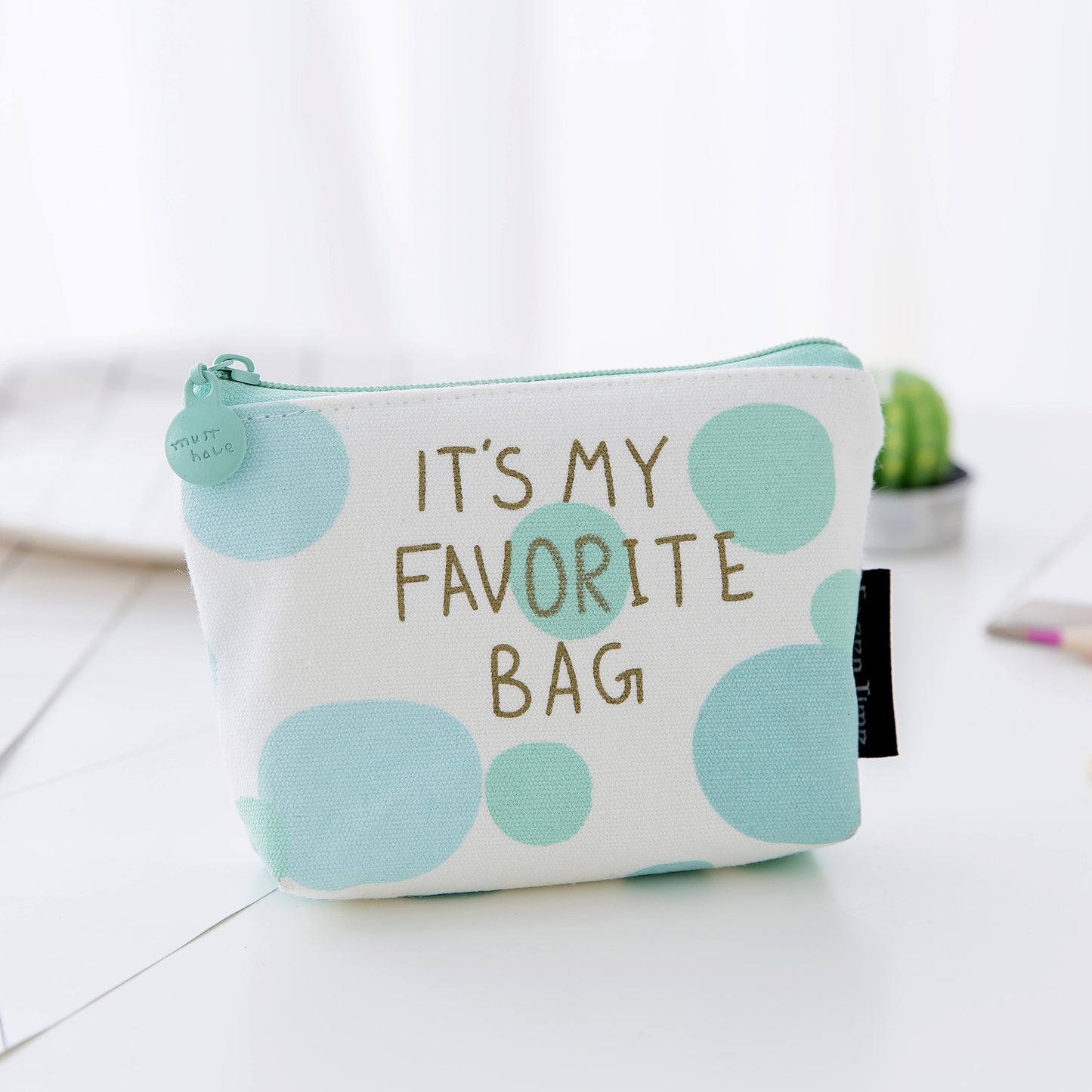 Durable Canvas Wallet Pattern Printing Mini Wallet Coin Purse