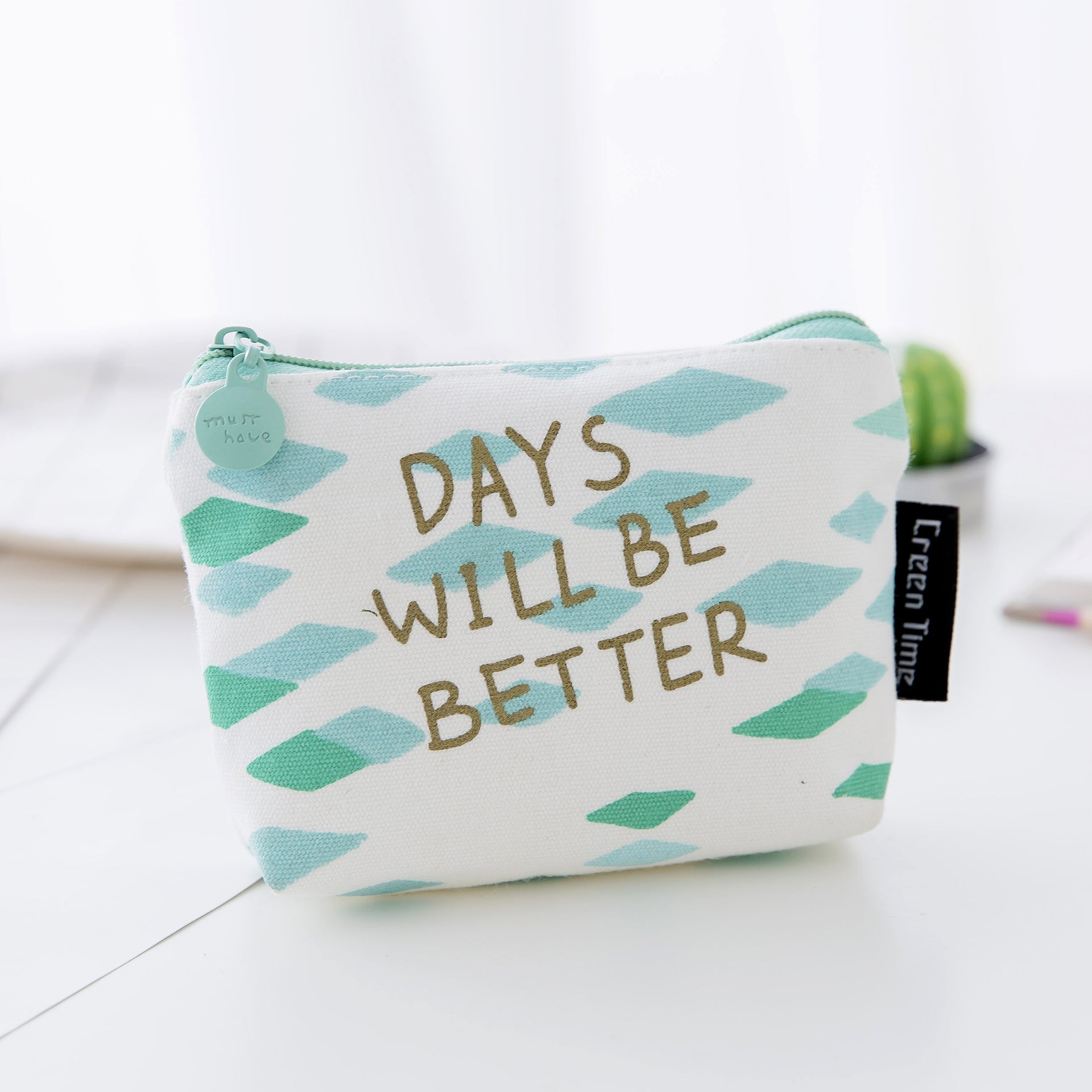 Durable Canvas Wallet Pattern Printing Mini Wallet Coin Purse
