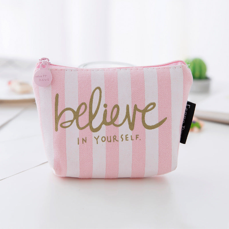 Change Purse, Printed Canvas Change Coin Purse
