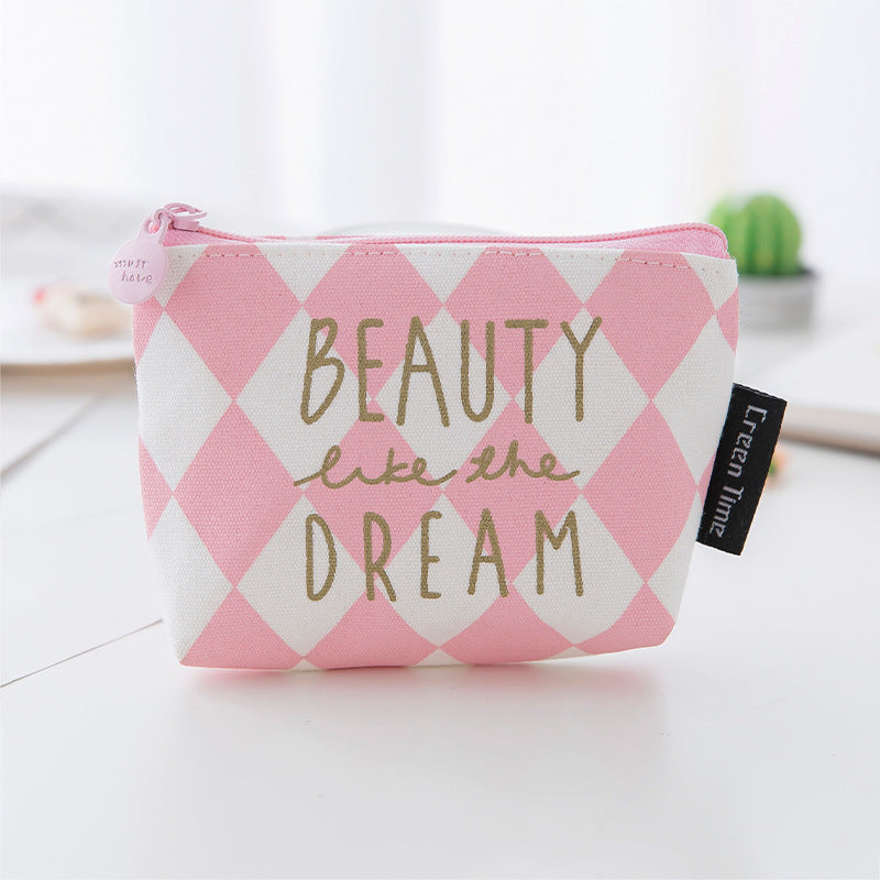 Change Purse, Printed Canvas Change Coin Purse