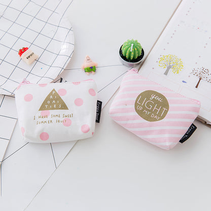 Change Purse, Printed Canvas Change Coin Purse