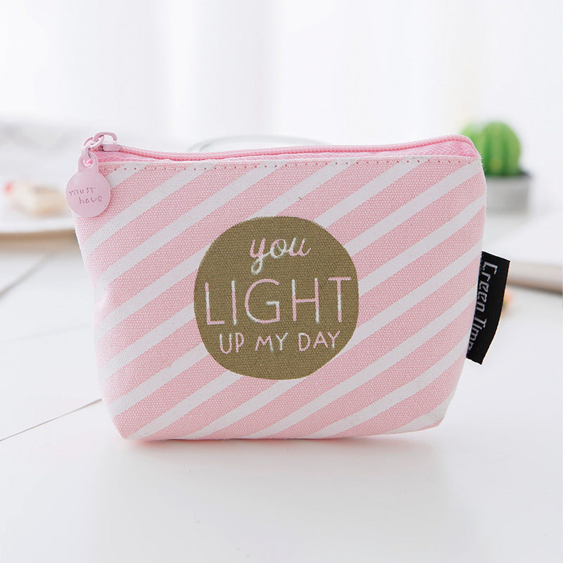 Change Purse, Printed Canvas Change Coin Purse
