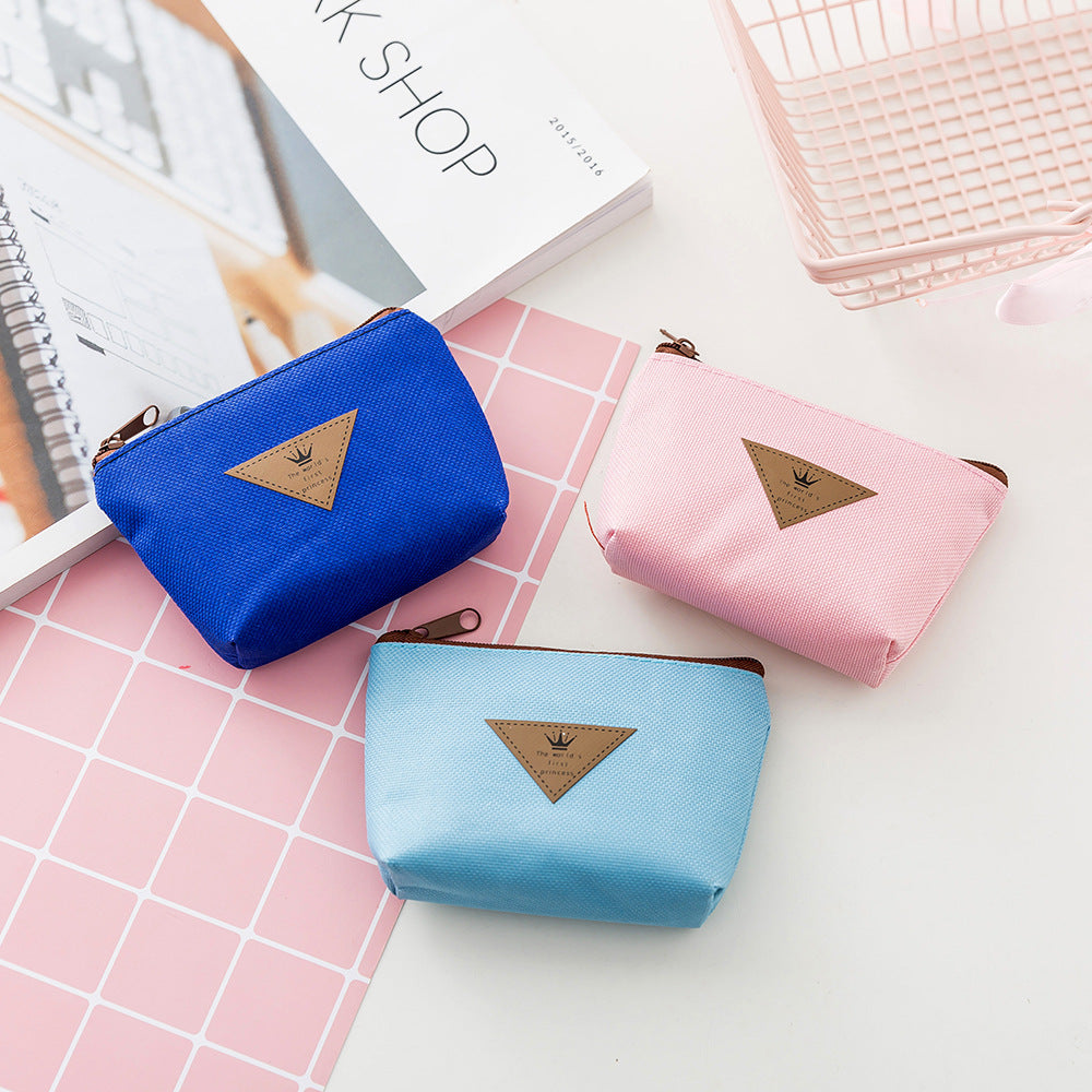 Lovely Oxford Cloth Mini Wallet Coin Purse, Size: 12 x 9 x 3cm