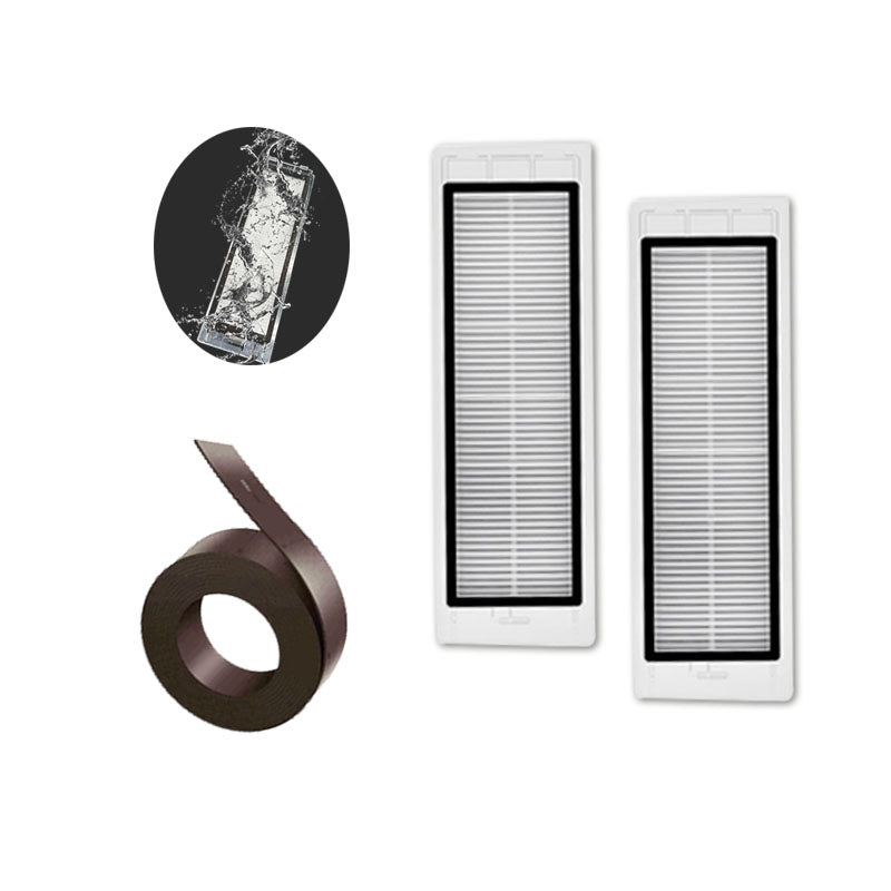 2 Washable Hepa Filters + Magnetic Marker Strip for Xiaomi Robot Vacuum Cleaner (XM028)