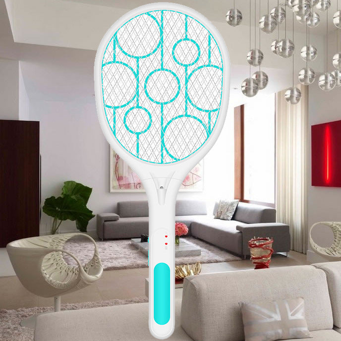 Handheld Rechargeable 3600V Electric Fly Swatter Bug Zapper with LED Light for Indoor and Outdoor