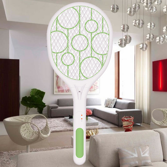 Handheld Rechargeable 3600V Electric Fly Swatter Bug Zapper with LED Light for Indoor and Outdoor