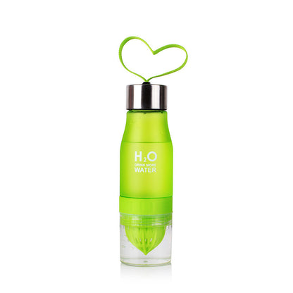 650ml Fruit Infuser Bottle Frosted Plastic Lemon Juice Water Bottle