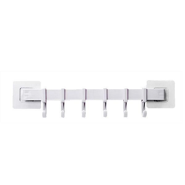 Self-adhesive Wall Hooks Wall-Mounted Coat Rack (6 Hooks)