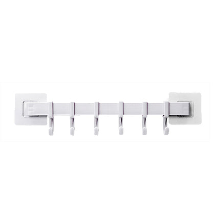 Self-adhesive Wall Hooks Wall-Mounted Coat Rack (6 Hooks)