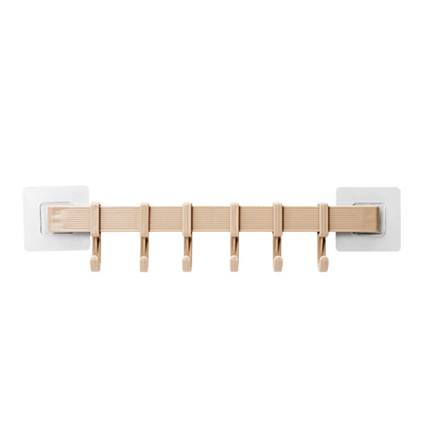 Self-adhesive Wall Hooks Wall-Mounted Coat Rack (6 Hooks)