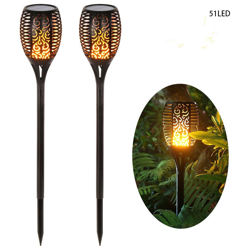 LED Solar Light Waterproof Flickering Flame Torch Light Garden Lamp Outdoor