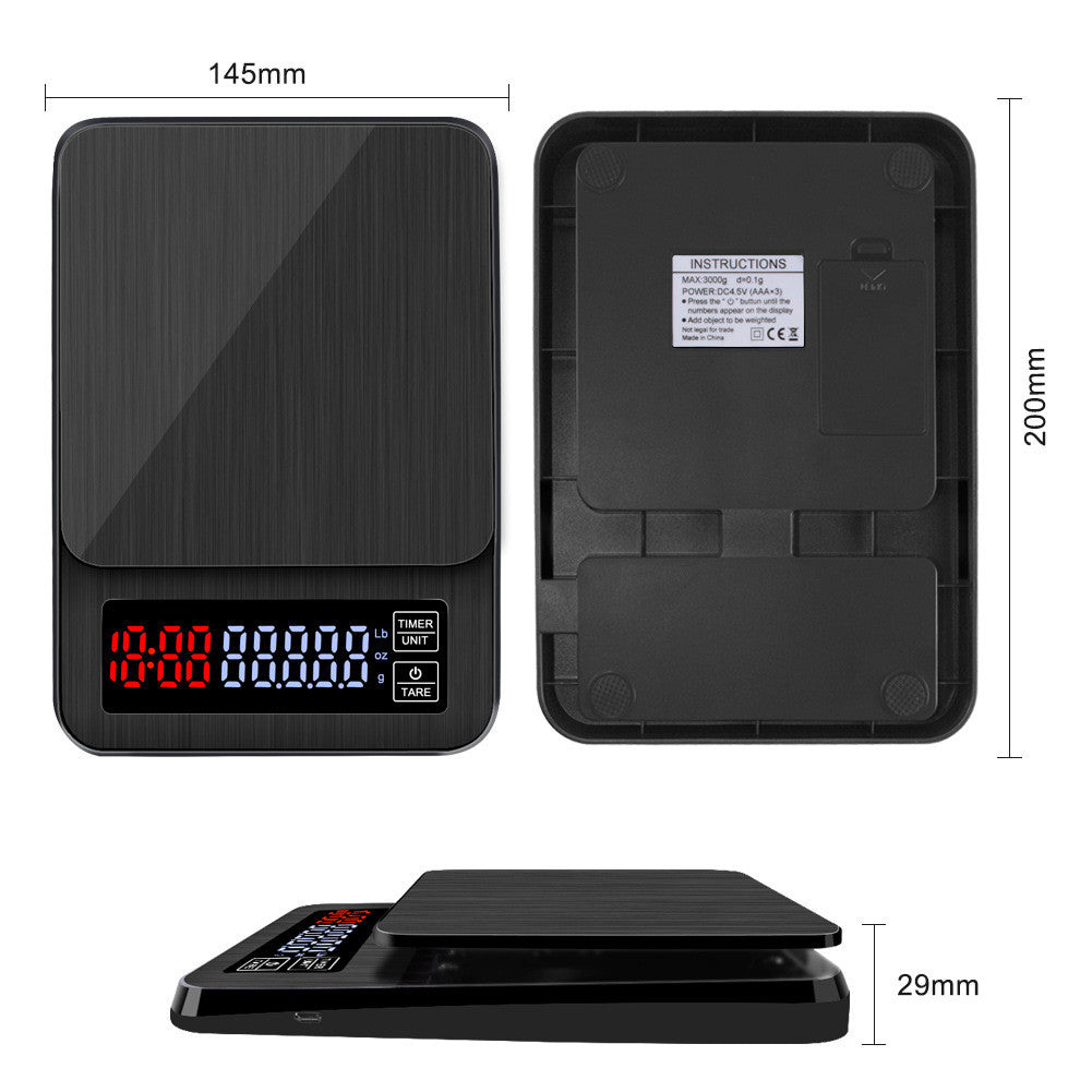 Digital Mini Scale 10kg 0.1g Pocket Electric Weight Grams with LCD Backlit Display