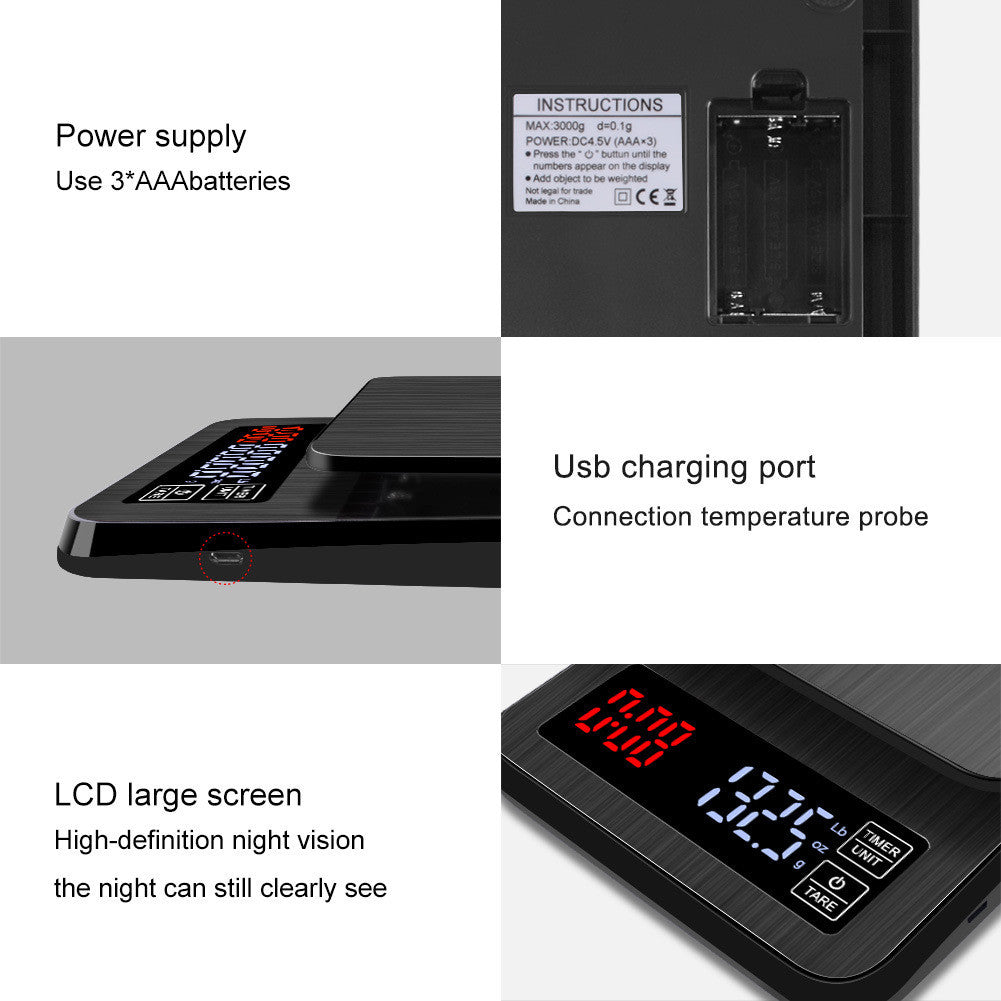 Digital Mini Scale 10kg 0.1g Pocket Electric Weight Grams with LCD Backlit Display