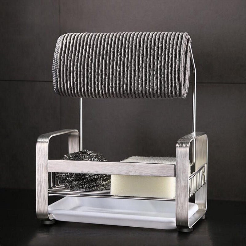 Kitchen Drain Basket Stainless Steel Faucet Sink Storage Rack  Shower Rack