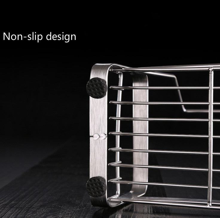 Kitchen Drain Basket Stainless Steel Faucet Sink Storage Rack  Shower Rack