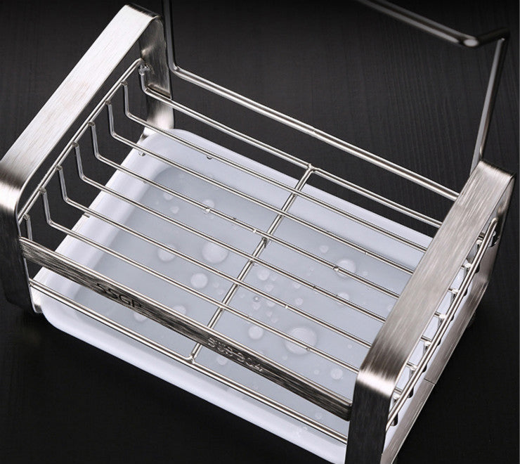 Kitchen Drain Basket Stainless Steel Faucet Sink Storage Rack  Shower Rack