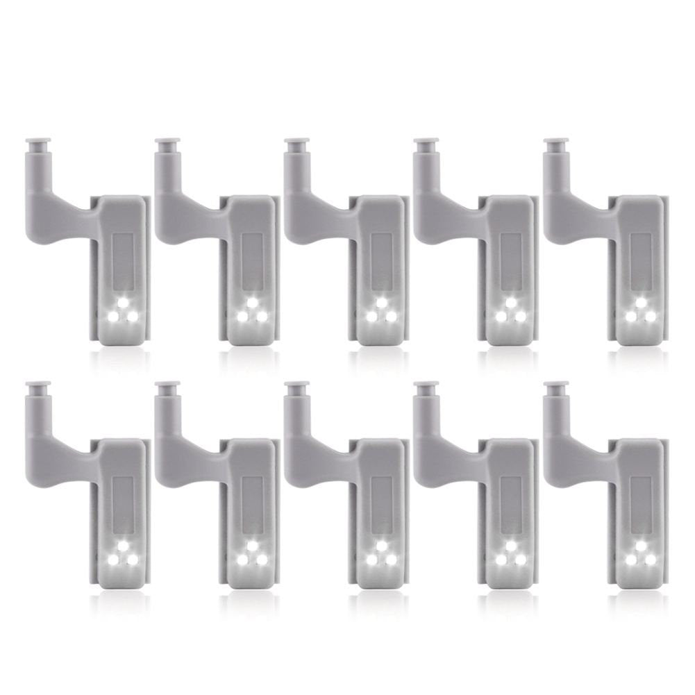 10Pcs/Pack Cabinet Wardrobe General LED Hinge Lamp LED Light with Battery