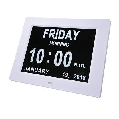 For The Elderly 8-inch Digital Super Large Characters LED Electronic Calendar Alarm Clock
