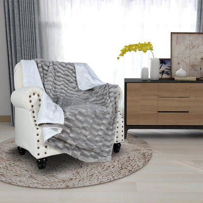 130x160cm Thickening Flannel Lamb Composite Home Office Double-Layer Blanket