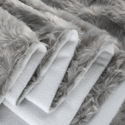 130x160cm Thickening Flannel Lamb Composite Home Office Double-Layer Blanket