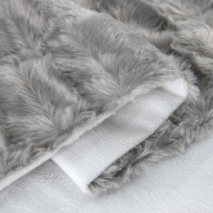 130x160cm Thickening Flannel Lamb Composite Home Office Double-Layer Blanket