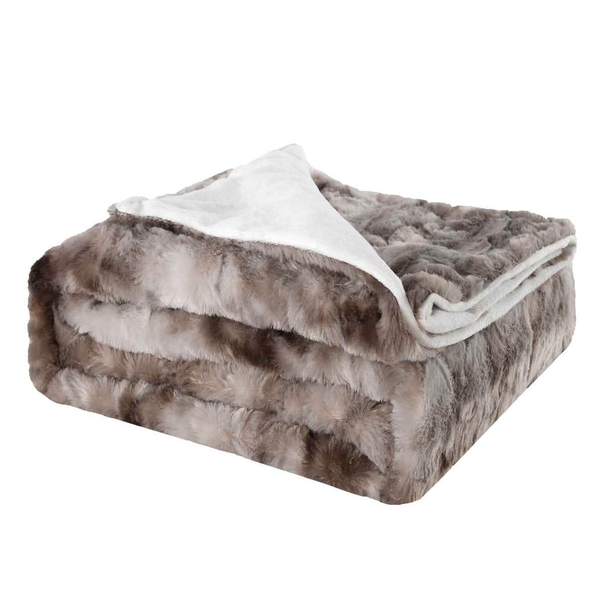 130x160cm Thickening Flannel Lamb Composite Home Office Double-Layer Blanket
