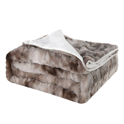 130x160cm Thickening Flannel Lamb Composite Home Office Double-Layer Blanket