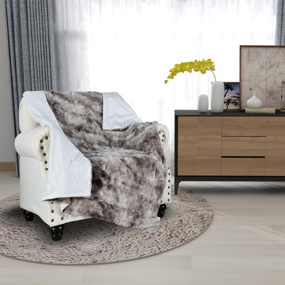130x160cm Thickening Flannel Lamb Composite Home Office Double-Layer Blanket