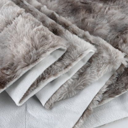 130x160cm Thickening Flannel Lamb Composite Home Office Double-Layer Blanket