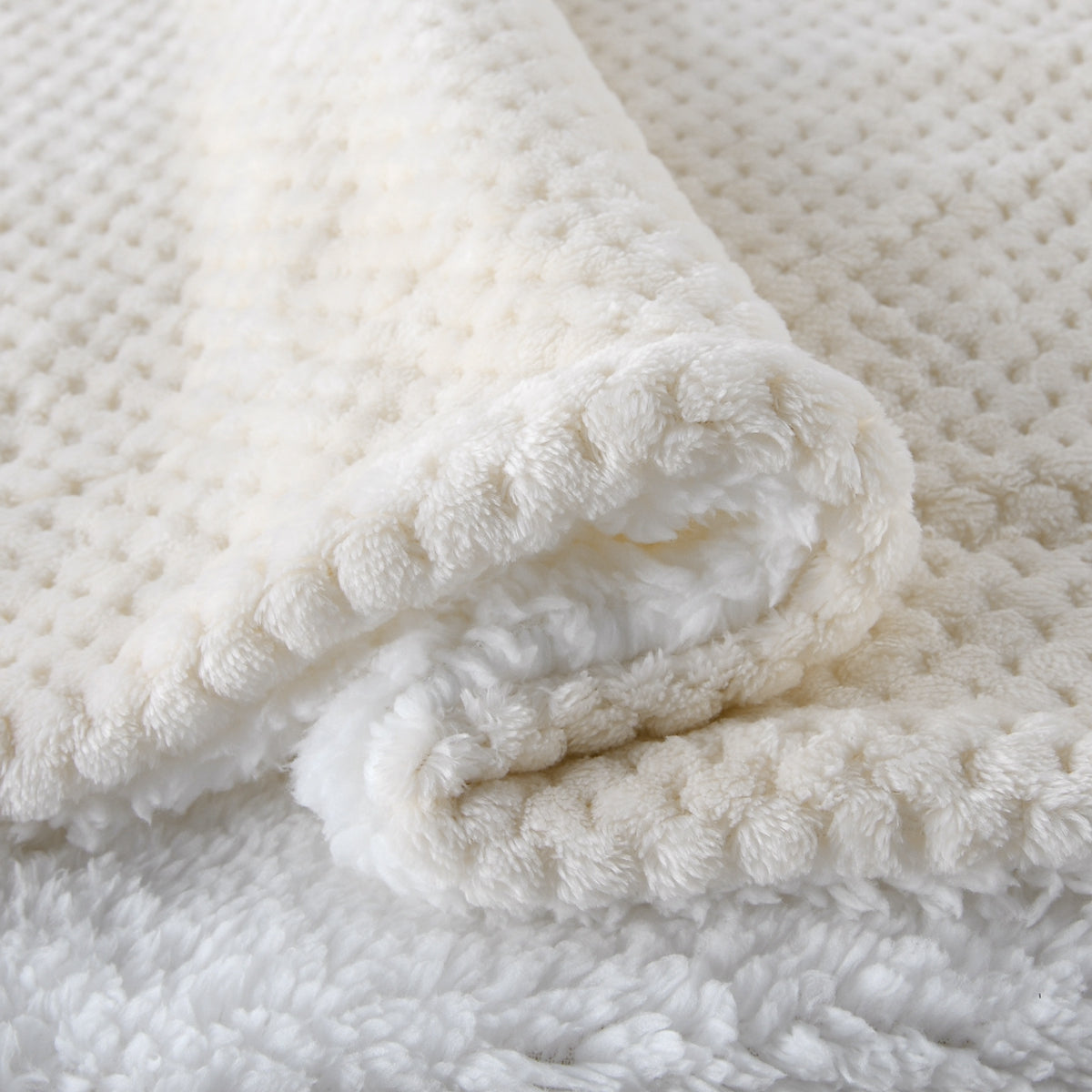 130x160cm Thickening Flannel Lamb Composite Home Office Double-Layer Blanket