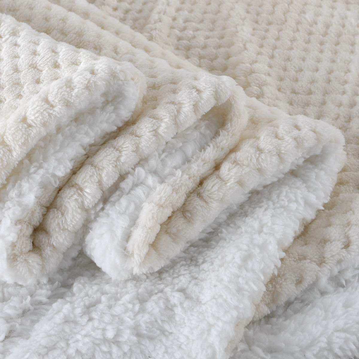 130x160cm Thickening Flannel Lamb Composite Home Office Double-Layer Blanket