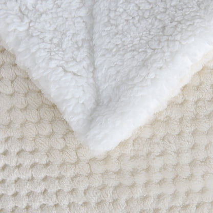 130x160cm Thickening Flannel Lamb Composite Home Office Double-Layer Blanket